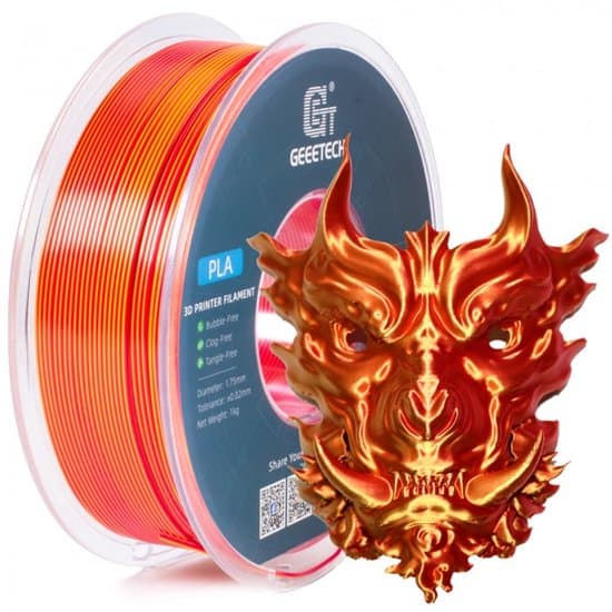 Geeetech - PLA Silk Dual Color Gold and Red (1.75mm