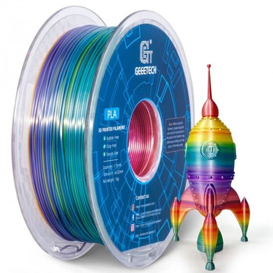 Geeetech PLA Silk+ Rainbow Filament 1.75mm 1kg